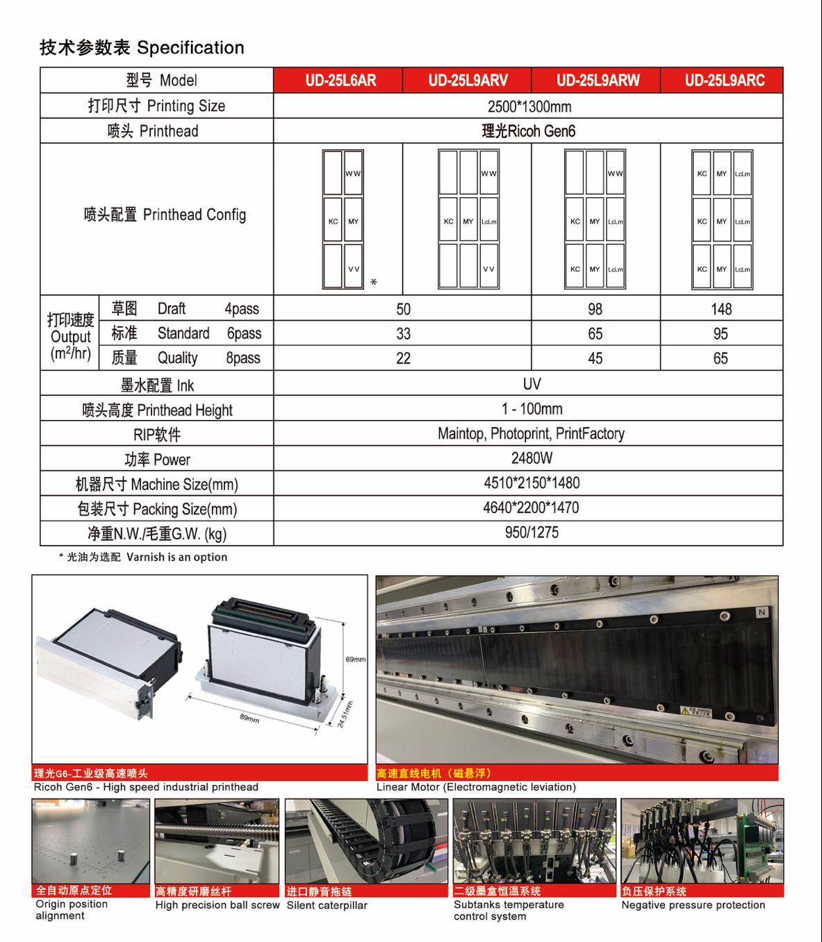 G2513 Flatbed UV Baskı Makinesi